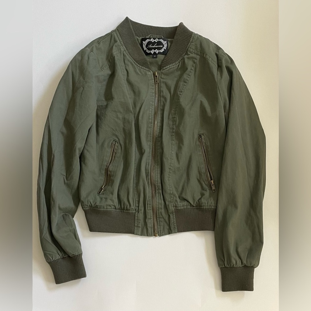 Ambiance green bomber jacket